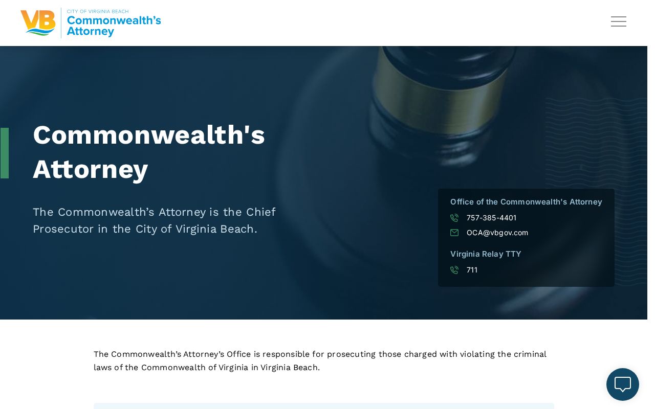 Virginia Beach Commonwealth Attorney criminal court services